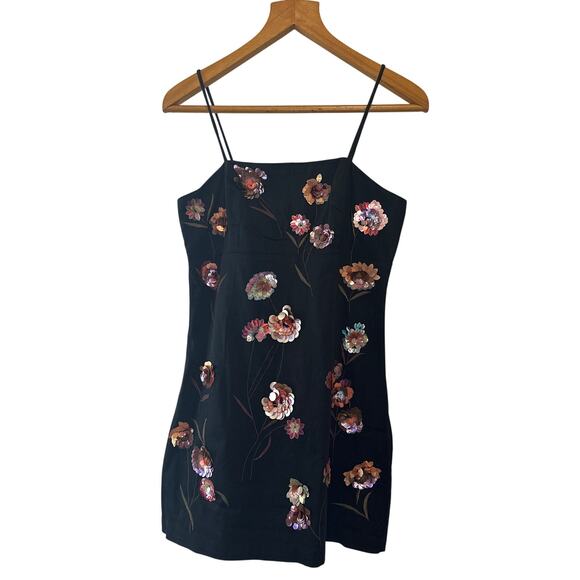 Maeve The Brynne 3D Floral Black Mini Dress NWT Size 6 Anthropologie - Picture 3 of 12